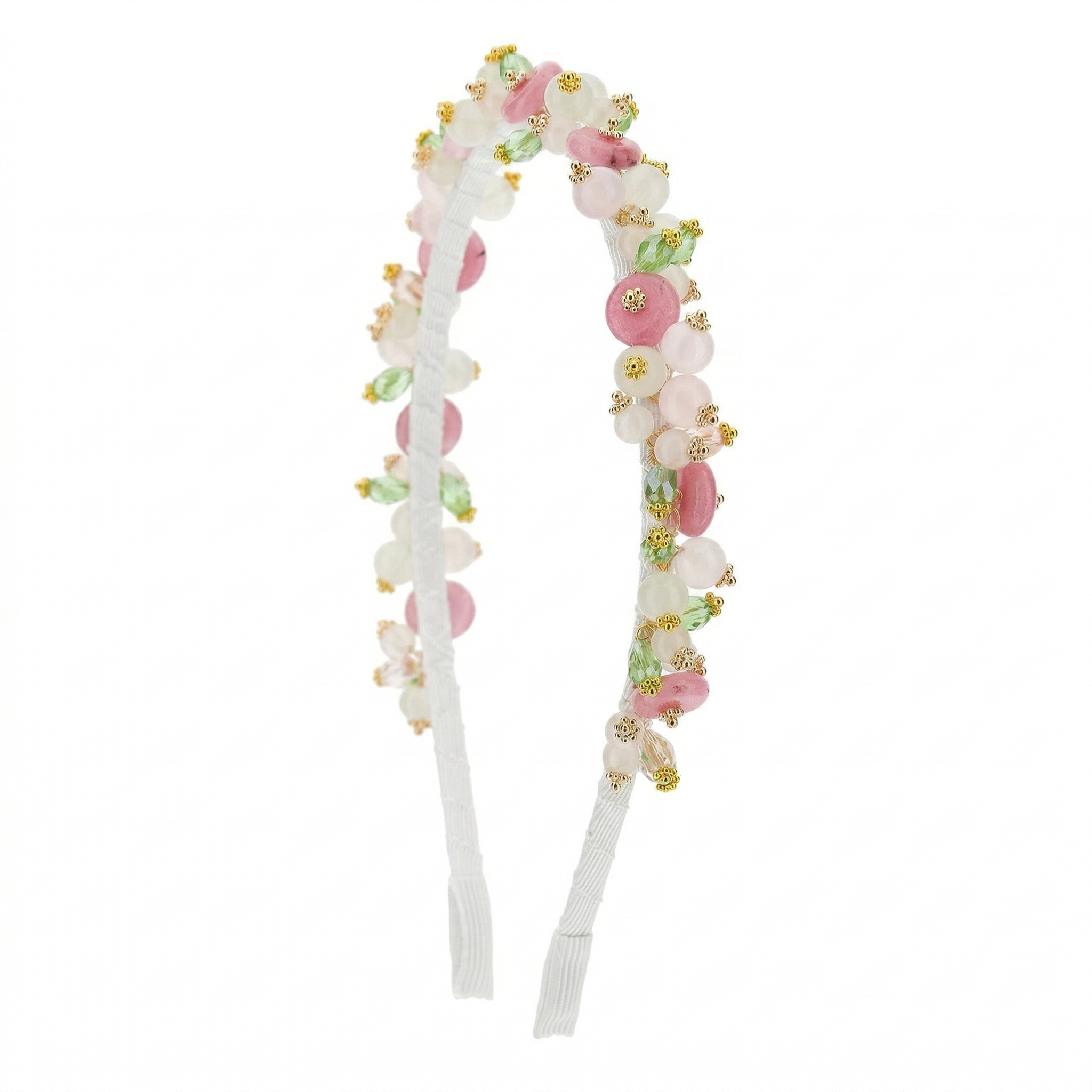 Cerchietto per capelli per bambina Monnalisa bianco con decorazione con perline 79G000 7062 0001 MONNALISA KIDS 