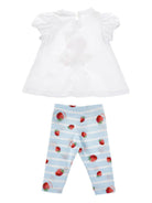 Set t-shirt e leggings per bambina Monnalisa Kids bianco con motivo Winnie The Pooh 31G504 7206 9952 MONNALISA KIDS 