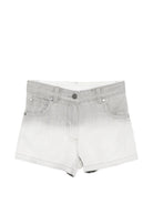 Shorts per bambina Stella McCartney Kids grigi con effetto sfumato TY6C99 Z3543 909 STELLA McCARTNEY KIDS 