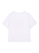 T-shirt per bambina Lanvin Enfant bianca con stampa sneakers rosa N30332 10P LANVIN 