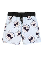 Set due pezzi per neonato Karl Lagerfiel Kids bianco con stampa logo sul davanti Z31067 10P KARL LAGERFELD KIDS 