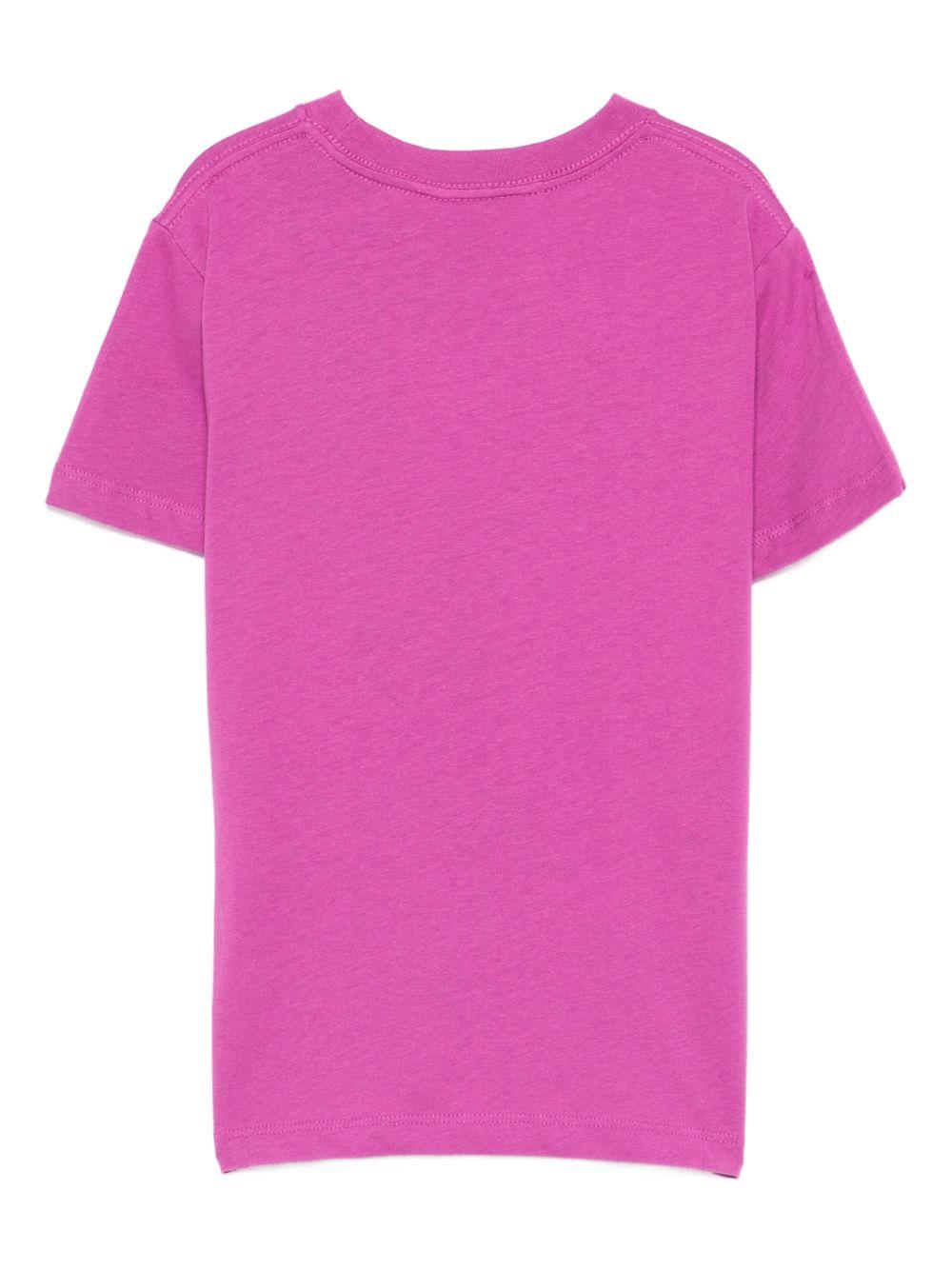 T-shirt per bambina Molo fucsia con stampa smile 6S26A201 5627 MOLO KIDS 