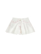 Shorts per bambina Monnalisa x Disney bianchi con decorazioni ricamate sul retro 19H420 8043 0099 MONNALISA KIDS 