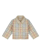 Giacca per neonato Burberry Kids beige con motivo a quadri 8108532 A2205 BURBERRY KIDS 