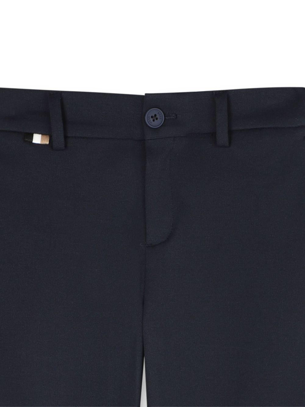 Pantaloni per bambino BOSS Kids blu con logo J52299 862 BOSS KIDS 