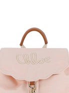 Zaino per bambina Chloé Kids rosa con logo ricamato C21228 46J CHLOE' KIDS 