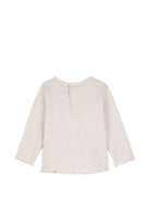 T-shirt per neonata Chloé Kids beige con applicazione a cuore sul petto C21363 B39 CHLOE' KIDS 