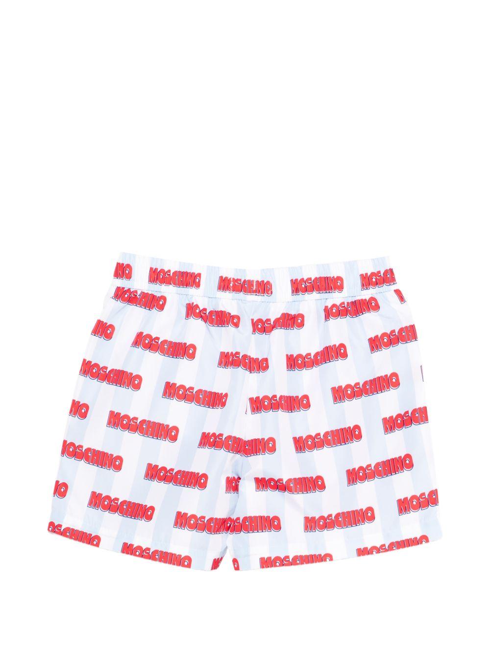 Costume da bagno per bambino Moschino Kids multicolore con stampa logo all-over HML01LLKA02 83678 MOSCHINO KIDS 