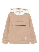 Felpa per bambino Eleventy Kids beige con tasca a marsupio EX4P00 F0215 876AV ELEVENTY KIDS 