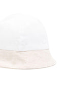 Cappello per neonata La Stupenderia bianco con orlo a contrasto e corona rotonda TBCP53D01 D05 LA STUPENDERIA 