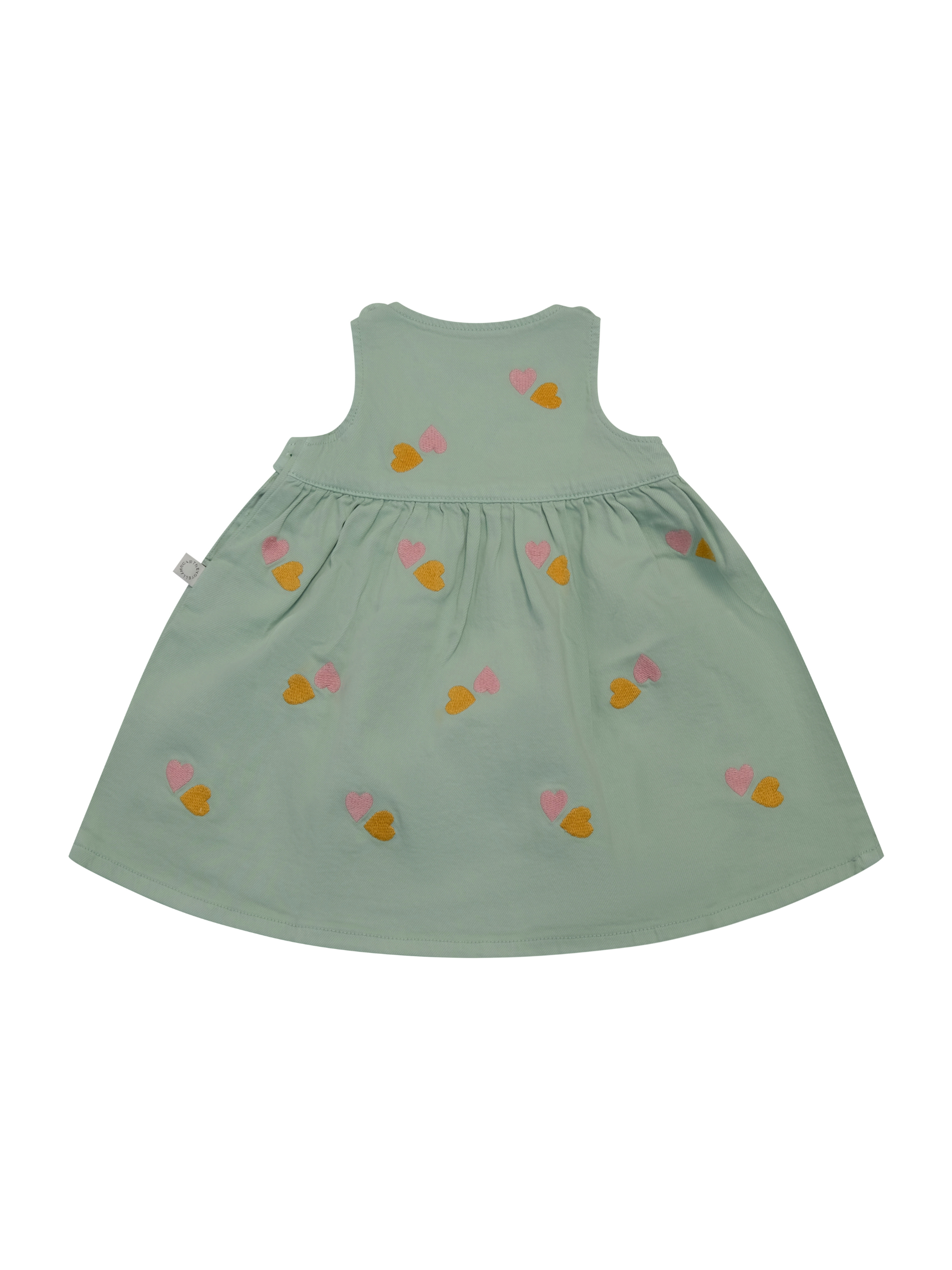 Abito per neonata Stella McCartney Kids verde con motivo a cuori TY1032 Z3454 754EM STELLA McCARTNEY KIDS 