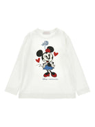 T-shirt per bambina Monnalisa bianca con grafica con Minnie 19F608 6003 0001 MONNALISA 