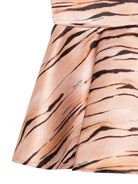 Abito smanicato per bambina Elisabetta Franchi La Mia Bambina beige con stampa animalier EFAB6690RAE01 6006 ElISABETTA FRANCHI KIDS 