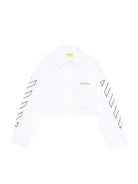 Camicia per bambina Off-White Kids bianco modello crop OGGA01CF25FAB002 0110 OFF WHITE KIDS 