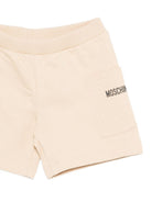 Set t-shirt e shorts per neonati Moschino Kids beige con orsetto sul davanti MUG01ULCA19 20829 MOSCHINO KIDS 