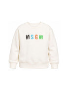 Felpa per bambini MSGM Kids bianca con logo sul davanti S6MSJBSW237 013 MSGM KIDS 
