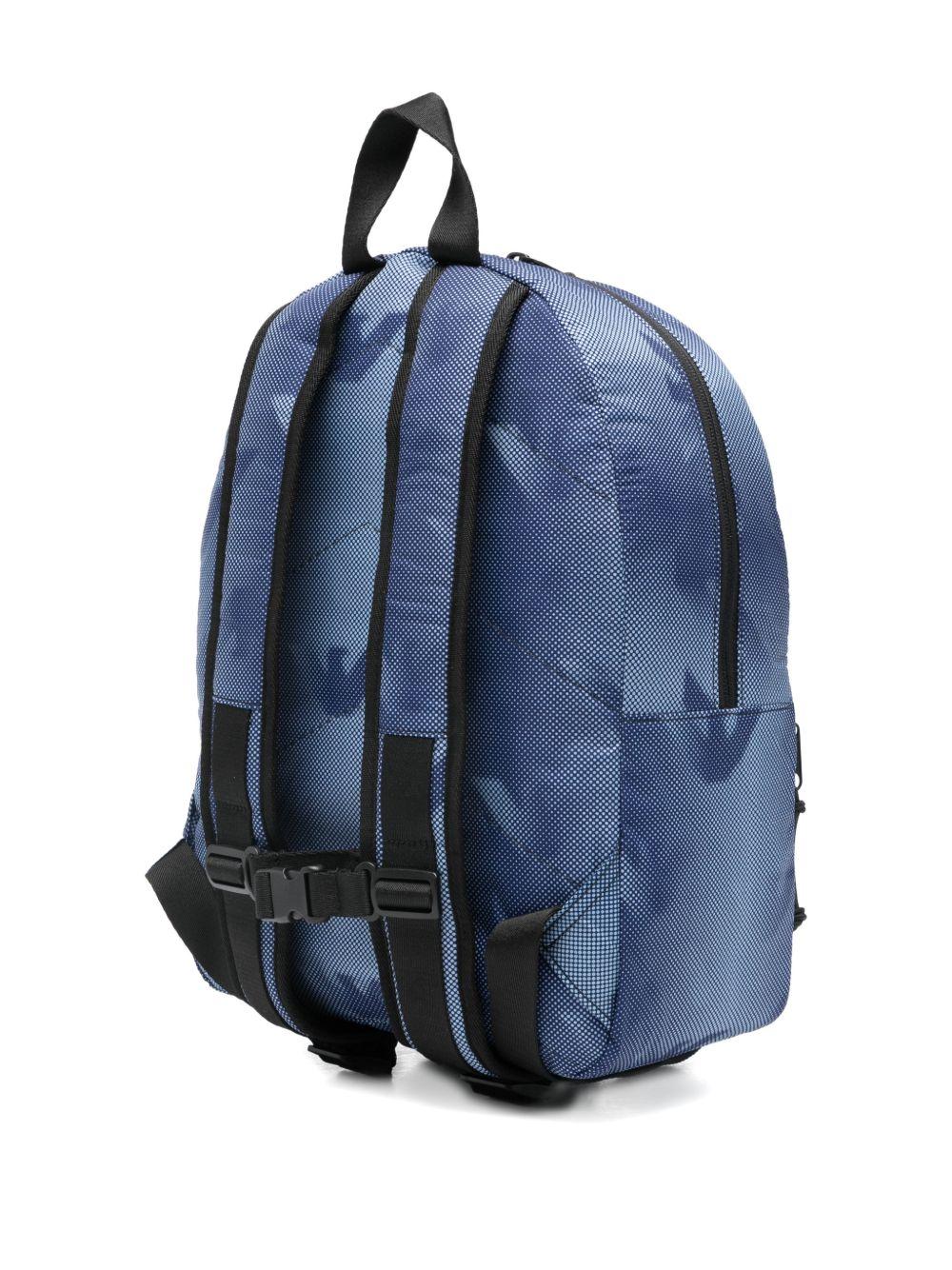 Zaino per bambino Emporio Armani Kids blu con logo aquila all-over EB000840 AF21523 FB407 EMPORIO ARMANI KIDS 
