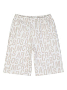 Shorts per bambino The Marc Jacobs Kids con stampa beige chiaro logo all-over W60783 126 THE MARC JACOBS KIDS 