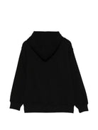 Felpa per bambino Moschino Kids nera con cappuccio HUF09KLCA90 60100 MOSCHINO KIDS 