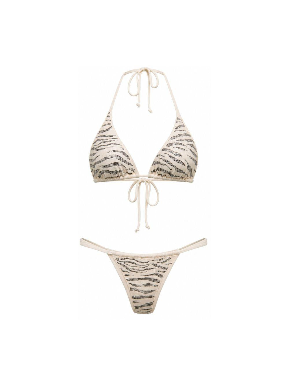 Bikini per donna MC2 Saint Barth animalier con stampa zebrata NOE0001 00235L MC2 ST. BARTH 
