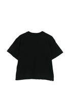T-shirt per bambina MSGM Kids nera con applicazione logo S6MSJGTH087 110 MSGM KIDS 