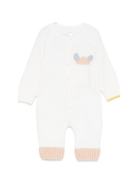 Tutina per neonata Gensami Kids bianco con tasca sul petto TU-PEEKABOO-WE WHITE/BLUE GENSAMI 