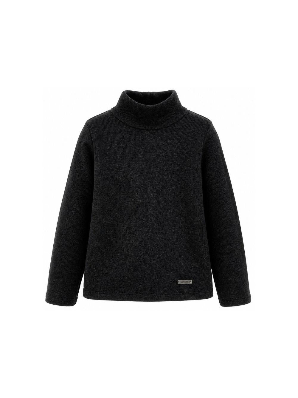 Maglione per bambina Monnalisa Kids nero con motivo a coste 17HLUC 8212 0050 MONNALISA KIDS 