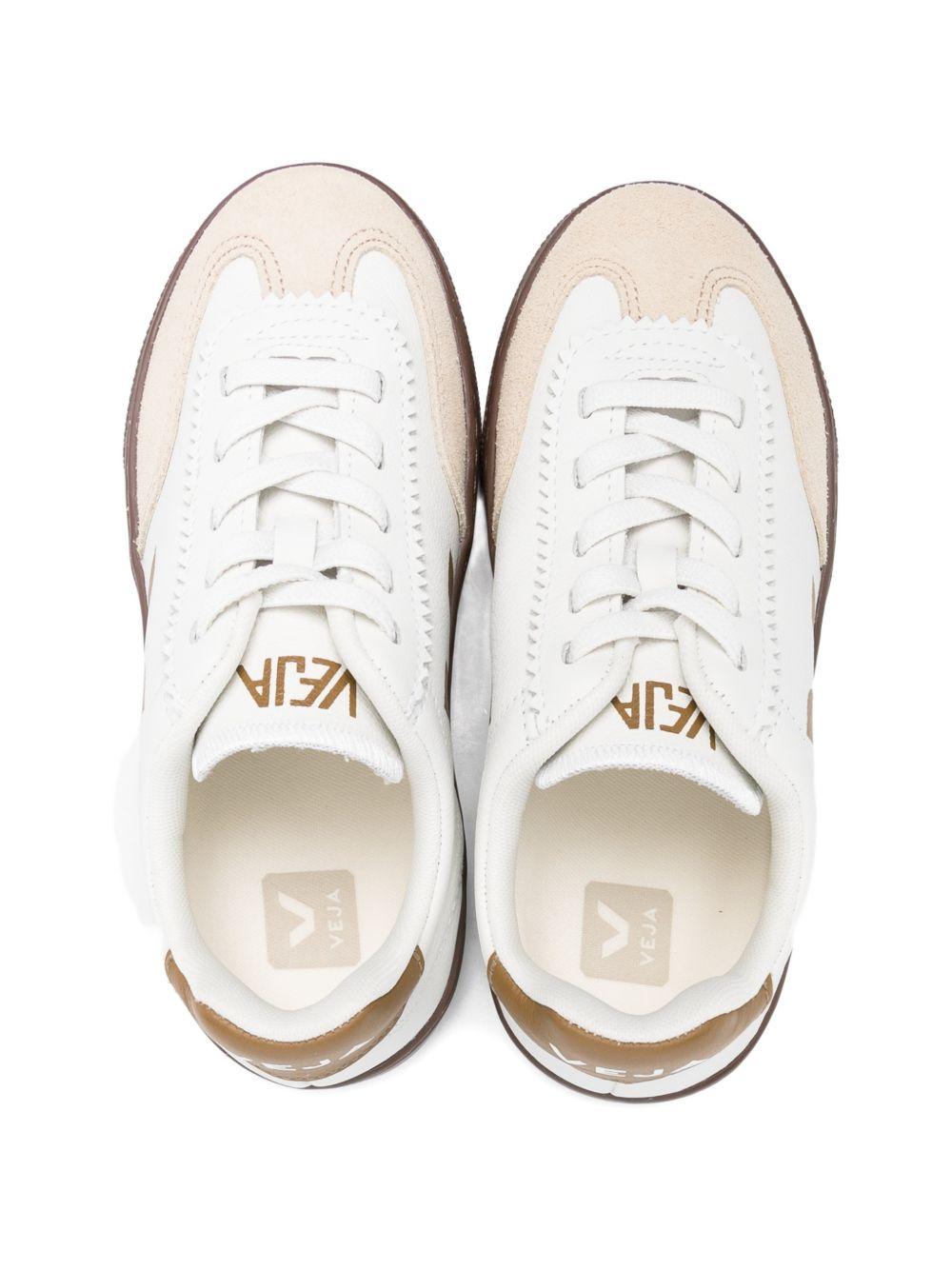 Sneakers per bambini VEJA Kids small Volley bianche con inserti a contrasto SY2021566 WHITE TENT BARK VEJA KIDS 