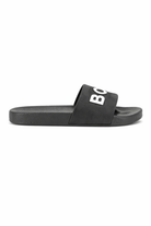 Sandali per bambino Boss Kids neri con logo groffato J52669 09B BOSS KIDS 