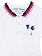 T-shirt per neonato Tartine Et Chocolat bianca con colletto stile polo CC11041 01 TArtine & Chocolat KIDS 