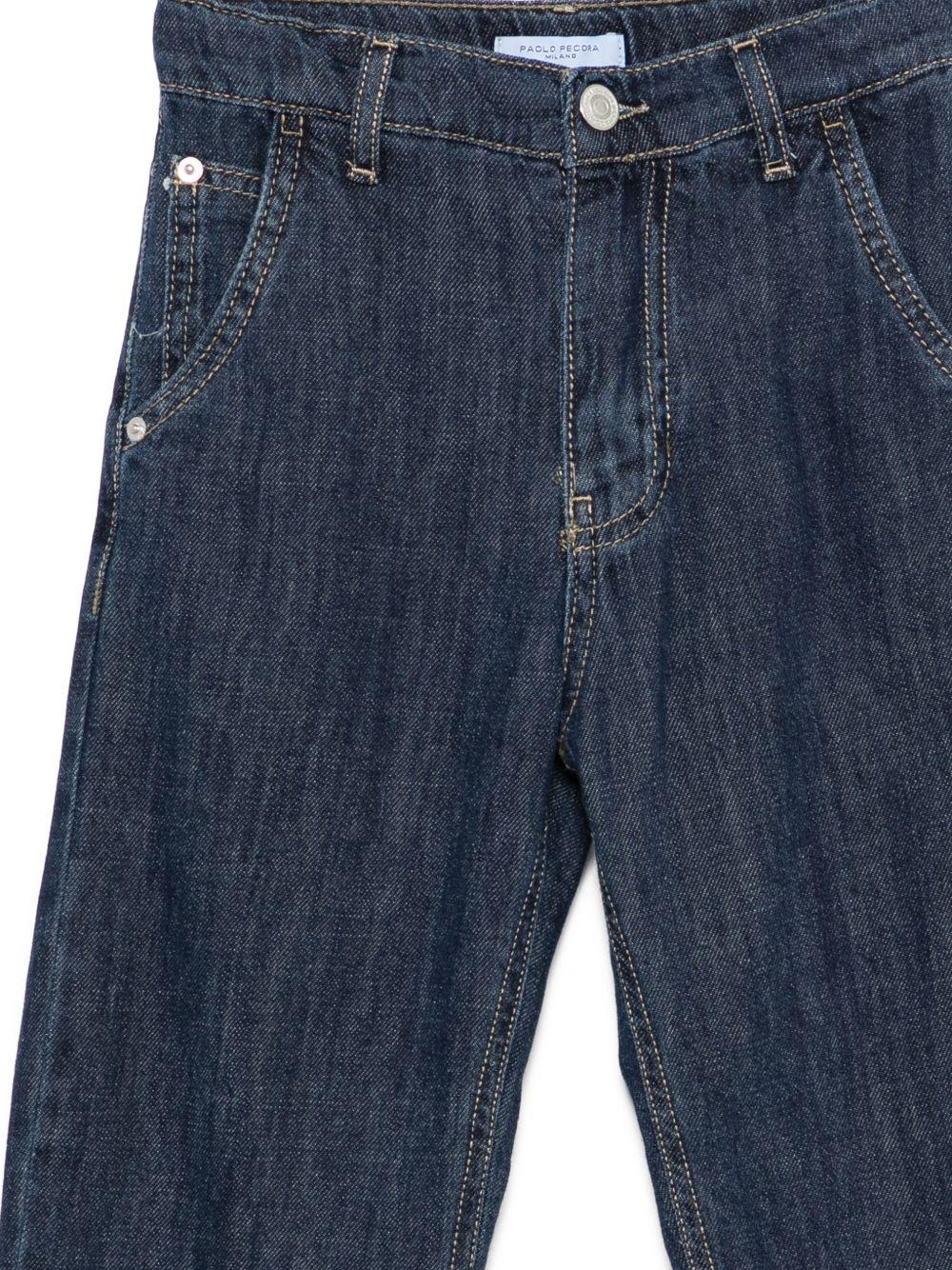 Pantaloni per bambino Paolo Pecora Kids in denim con tasche PP4374 BLU PAOLO PECORA KIDS 