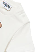 T-shirt per neonati Moschino Kids bianca con stampa orsetto MOM031LFA07 10063 MOSCHINO KIDS 