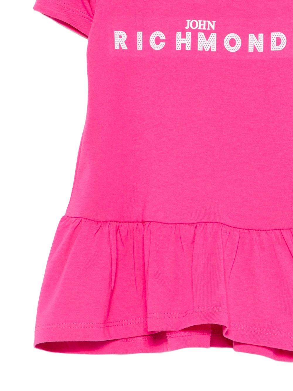 Abito per neonata John Richmond Junior fucsia con ruches RIP26034VE FUCHSIA PURPLE JOHN RICHMOND KIDS 