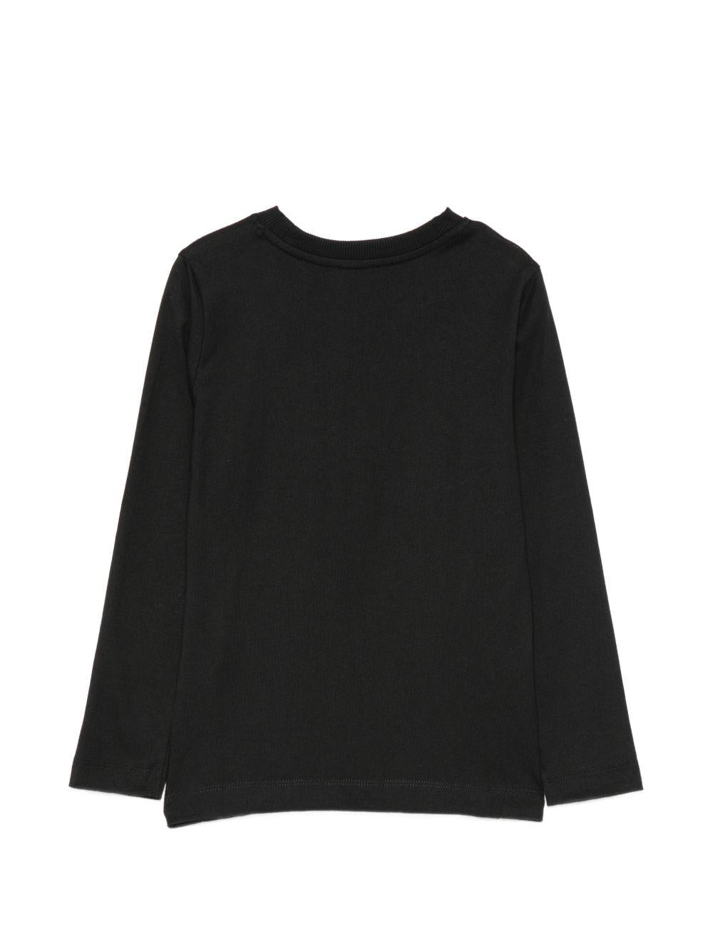 T-shirt per bambini Moschino Kids nera con motivo Teddy Bear HZO00JLAA20 60100 MOSCHINO KIDS 