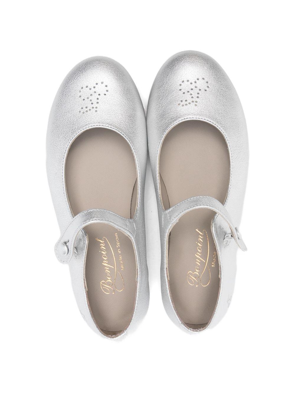 Ballerine per bambina Bonpoint argentate con dettaglio ciliegie S06GSOL00003 089 BONPOINT KIDS 