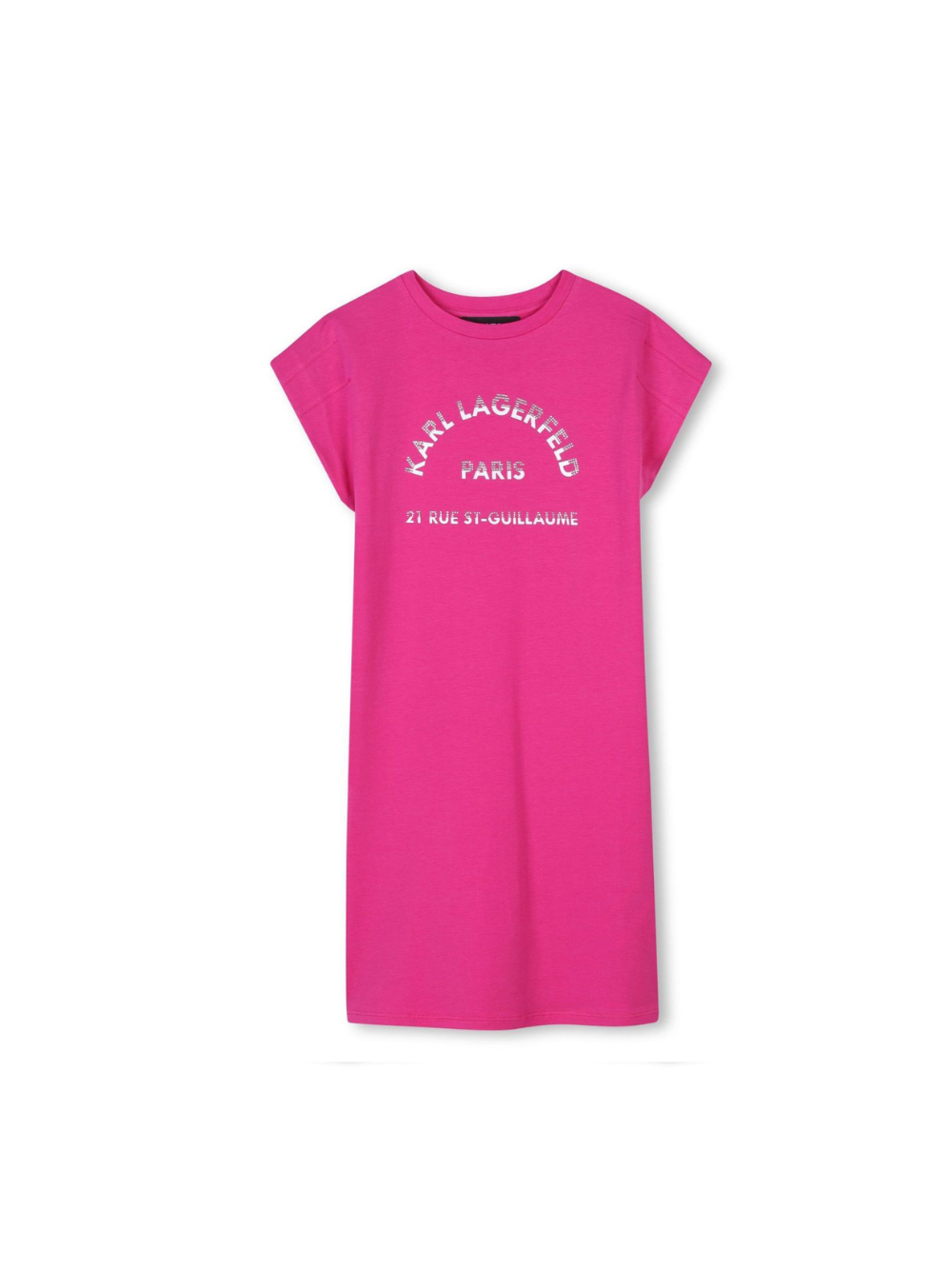 Abito per bambina Karl Lagerfeld Kids fucsia con stampa con logo Z30456 49J KARL LAGERFELD KIDS 