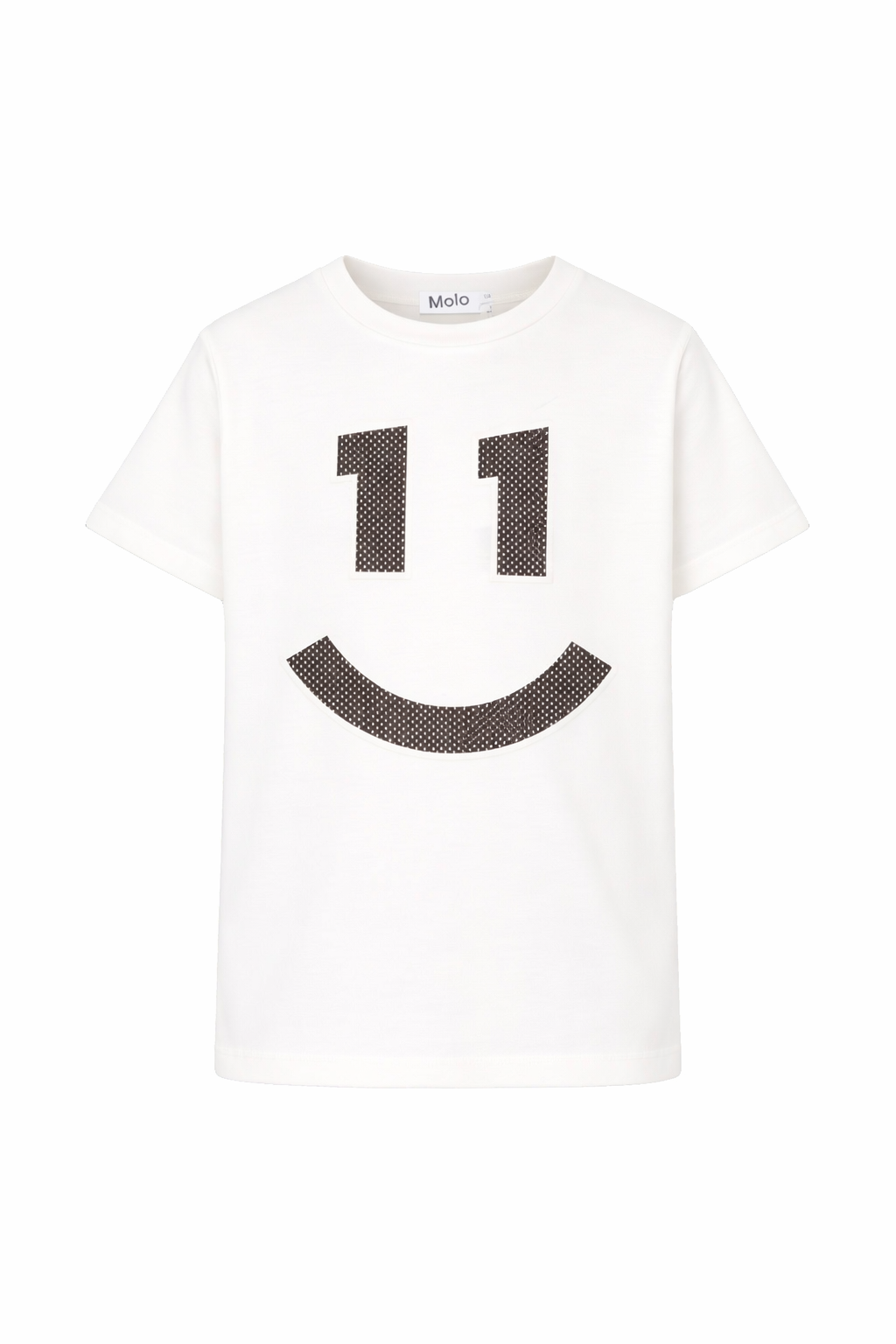 T-shirt per bambino Molo bianca con stampa grafica smile sul davanti 1S26A224 5632 MOLO KIDS 