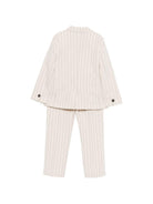 Completo per bambino Paolo Pecora Kids beige monopetto gessato PP4263 SABBIA PAOLO PECORA KIDS 