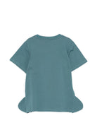 T-shirt per bambino Stella McCartney Kids blu con pinne squalo TY8Q21 Z0434 642 STELLA McCARTNEY KIDS 