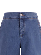 Pantaloni per bambina Fendi Kids denim con dettaglio monogramma FF JMF567 AVVU F0QG0 FENDI KIDS 