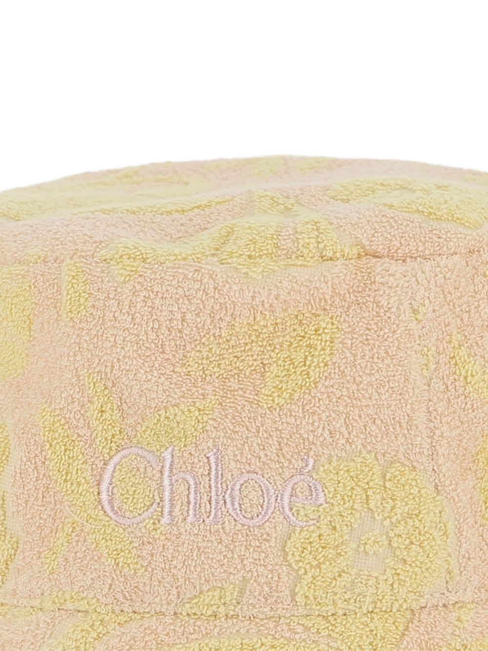 Cappello da pescatore per bambina Chloé Kids beige con stampa floreale C20870 S05 CHLOE' KIDS 