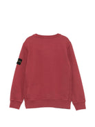 Felpa per bambino Stone Island Kids bordeaux con distintivo Compass L2S166100001S0A20 V0014 STONE ISLAND KIDS 