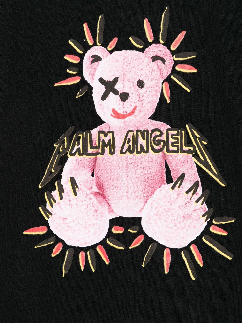 T-shirt per bambino Palm Angels Kids nero con stampa grafica PBAA002F25JER002 103B PALM ANGELS KIDS 