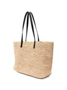 Borsa Rafia City MC2 Saint Barth beige con ricamo logo RAFC001 00421L MC2 ST. BARTH KIDS 