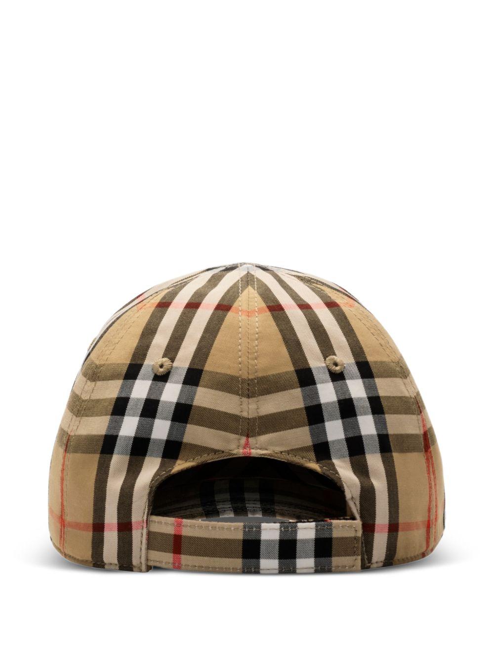 Cappello da baseball per bambino Burberry Kids beige con motivo Check 8117411 B9368 BURBERRY KIDS 