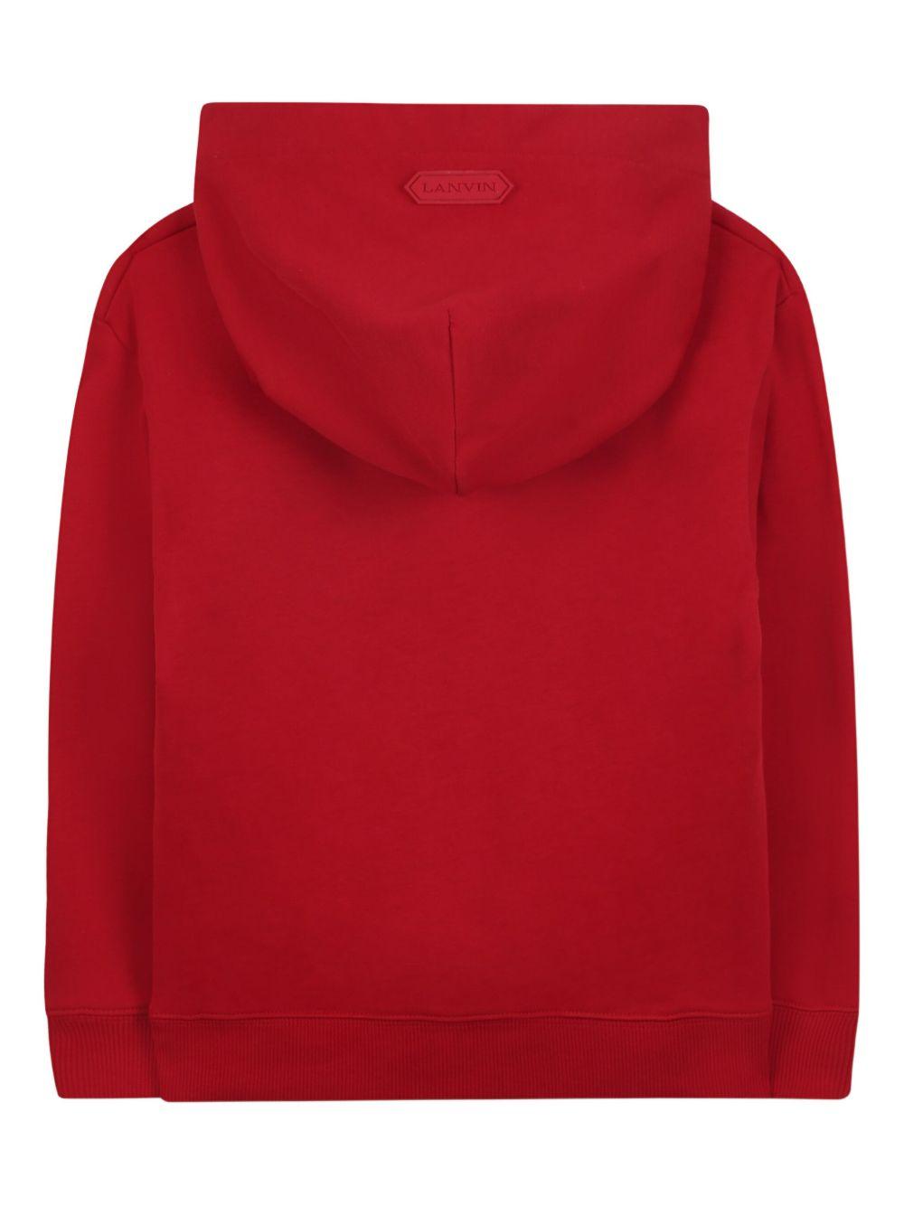 Felpa per bambino Lanvin Enfant rossa con dettaglio logo N30293 959 LANVIN 