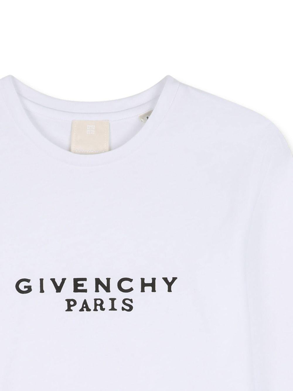T-shirt per bambino Givenchy Kids bianca con stampa logo sul davanti H31321 10P GIVENCHY KIDS 