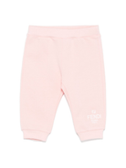 Pantaloni sportivi per neonata Fendi Kids rosa con logo BUF250 5V0 F0ZKY FENDI KIDS 