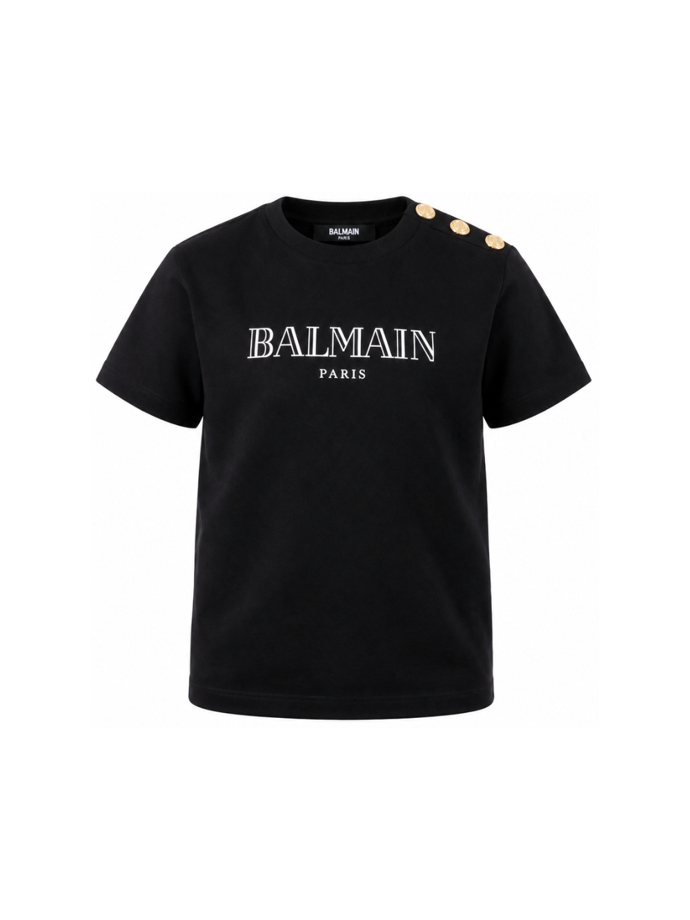 T-shirt per bambino Balmain Kids nera con stampa logo BZ8H51 Z3672 930BC BALMAIN KIDS 