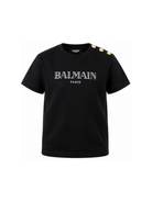 T-shirt per bambino Balmain Kids nera con stampa logo BZ8H51 Z3672 930BC BALMAIN KIDS 
